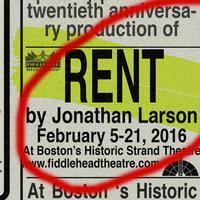 Jonathan Larson's Rent - 20th Anniversary Celebration in 2016!