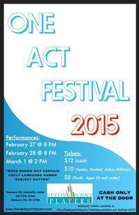 One Act Festival 2015 show poster