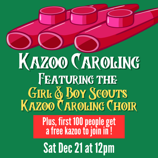 Kazoo Caroling on Main Street in New Hampshire