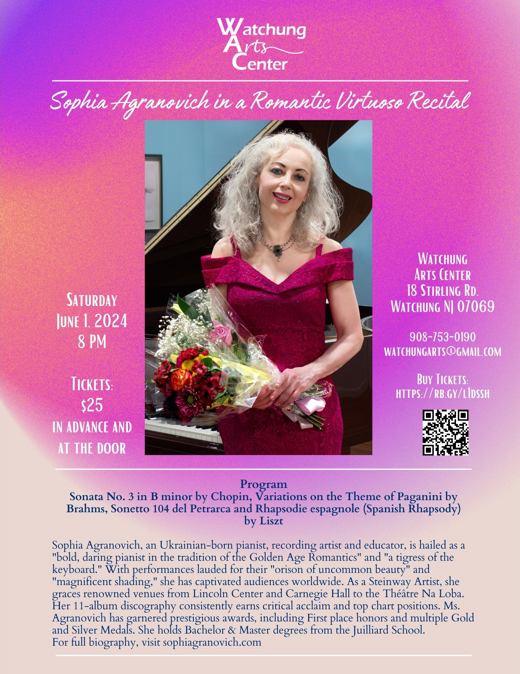 Sophia Agranovich in Romantic Virtuoso Recital show poster