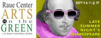 Late Summer Night's Shakespeare show poster