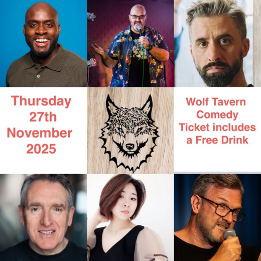 Comedy at The Wolf Tavern Deptford - South East London SE8 5RE TICKET includes a FREE DRINK! 