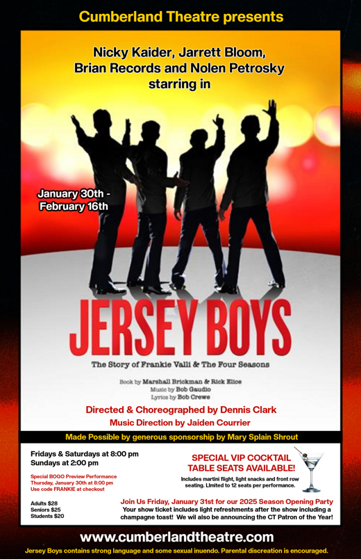 Jersey Boys show poster