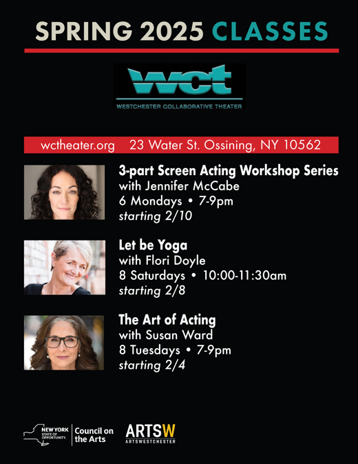 Westchester Collaborative Theater (WCT) Launches Spring Classes in Acting for the Stage, for the Screen and Yoga show poster