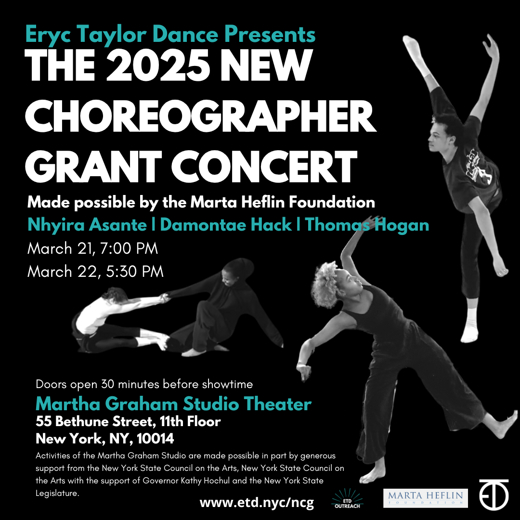 The 2025 ETD New Choreographer Grant Concert in Off-Off-Broadway