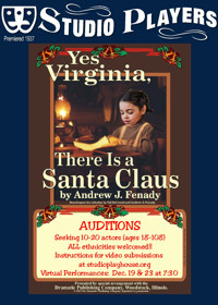 “Yes Virginia, There Is a Santa Claus” Auditions show poster