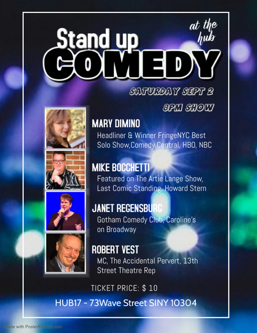 Stand Up Saturdays show poster