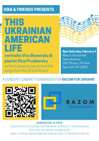 This Ukrainian American Life - a concert/cabaret fundraiser for Razom for Ukraine