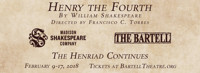 Henry the Fourth Part One show poster