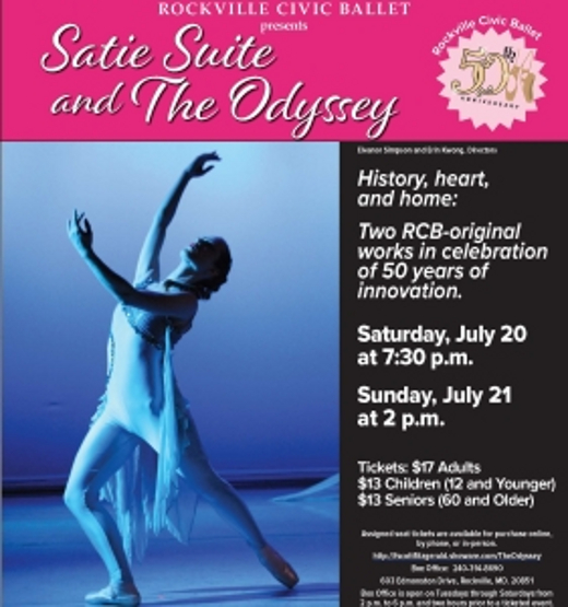 Rockville Civic Ballet presents Satie Suite and The Odyssey show poster