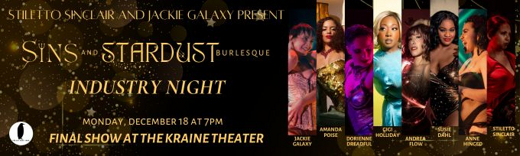 Sins and Stardust Burlesque: Industry Night show poster