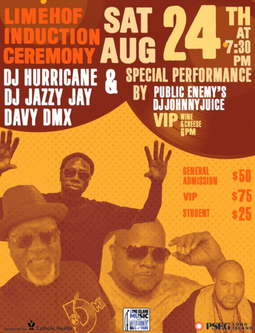 Long Island Music & Entertainment Hall of Fame to Induct Trio of DJ Hip-Hop Legends show poster