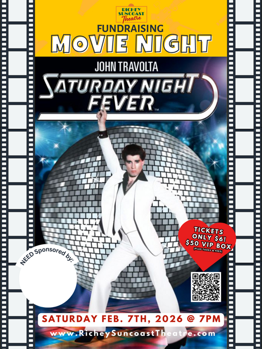 Richey Suncoast Theatre Brings Disco Fever to New Port Richey with Special Screening of Saturday Night Fever