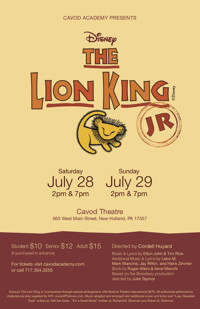 Lion King Jr. show poster