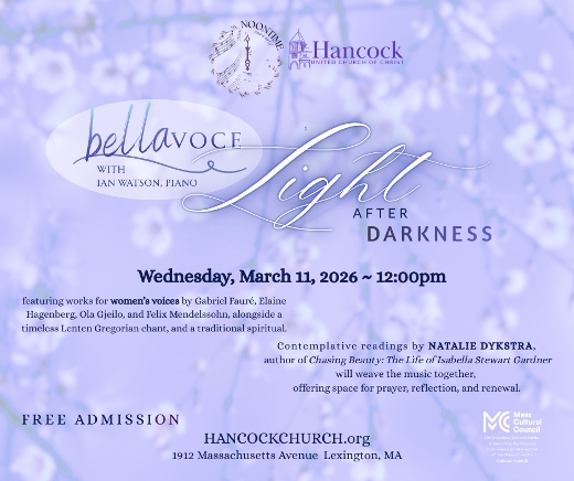 Bellavoce shares works for women's Voices for HanC*CK Church's free noontime concerts