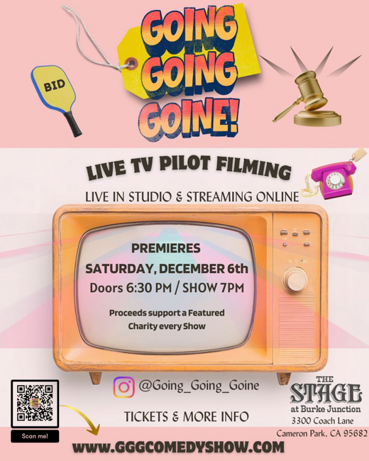 'Going, Going, Goine!' Live Pilot Taping Comedy Show at The Stage at Burke Junction December 6th
