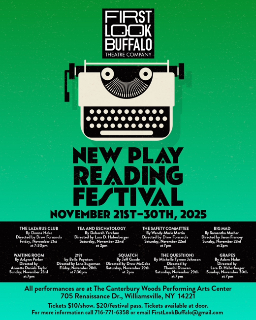 First Look Buffalo Theatre Company's 2025 NEW PLAY READING FESTIVAL