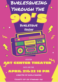 AUDITION Burlesque Through The 90's show poster
