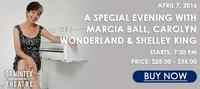 Marcia Ball, Carolyn Wonderland and Shelley King show poster