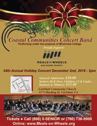 Coastal Communities Concert Band 24th Annual Holiday Benefit Concert show poster