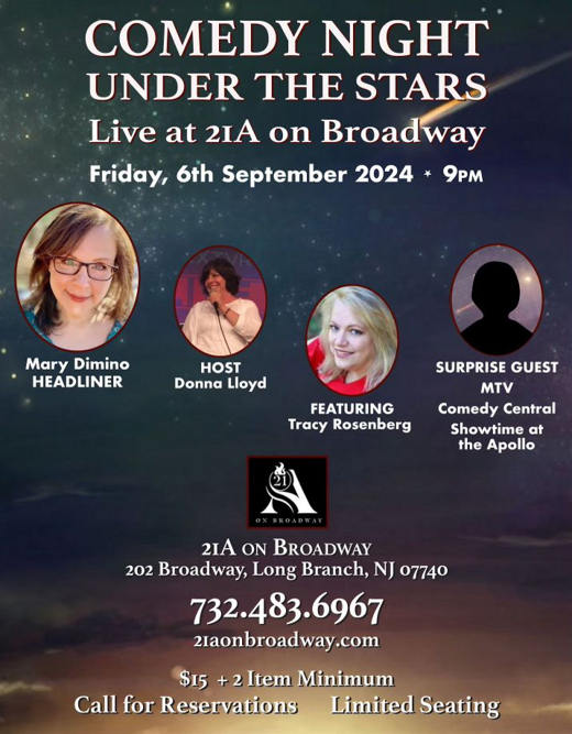 Comedy Night Under The Stars - Headlining Mary Dimino show poster