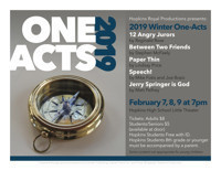 2019 Winter One-Acts show poster