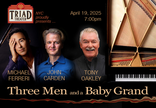 Three Men and a Baby Grand in Off-Off-Broadway