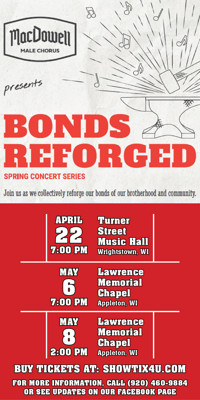 Bonds Reforged - MacDowell Male Chorus show poster