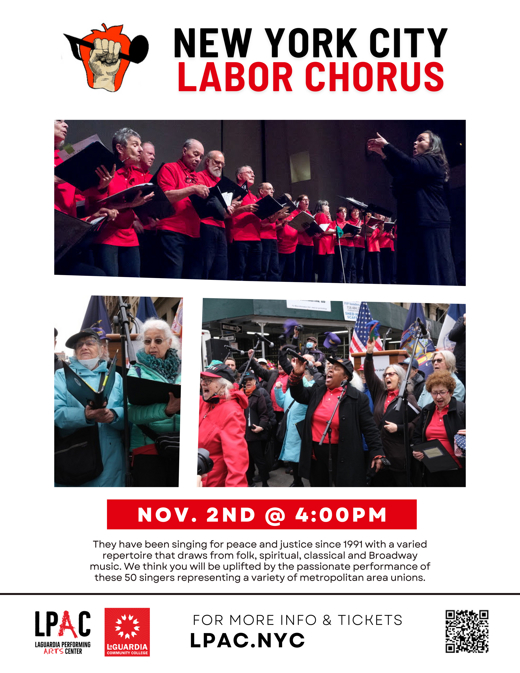 New York City Labor Chorus show poster