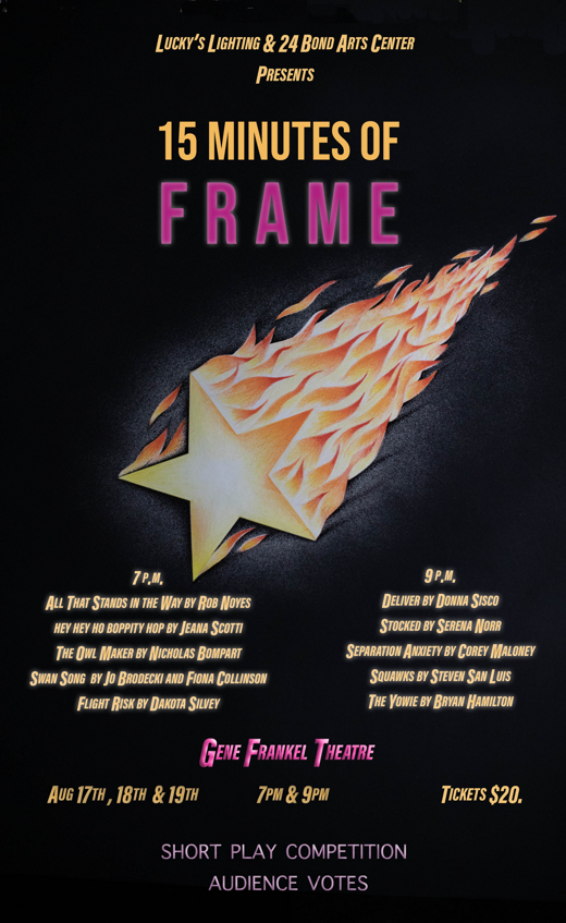 Playwrighter’s Competition 15 Minutes of Frame show poster