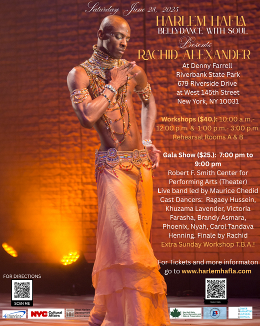 Harlem Hafla – BELLYDANCE WITH SOUL! Celebrates Dancers of Color 7pm Sat 6/28