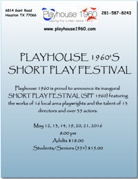 Playhouse 1960's Short Play Festival aka SPF 1960 show poster