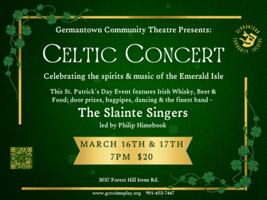 CELTIC CONCERT: Celebrating the Spirits & Music of the Emerald Isle in Memphis