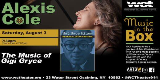 Westchester Collaborative Theater’s Music in the Box Series Features Return Appearance by Internationally Known Vocalist Alexis Cole show poster