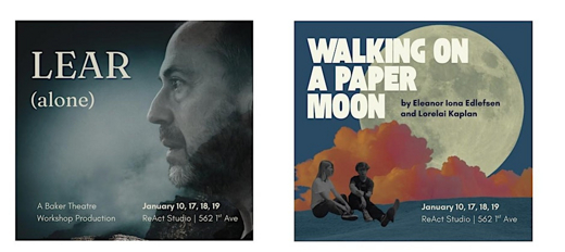 Lear (alone) & Walking on a Paper Moon show poster
