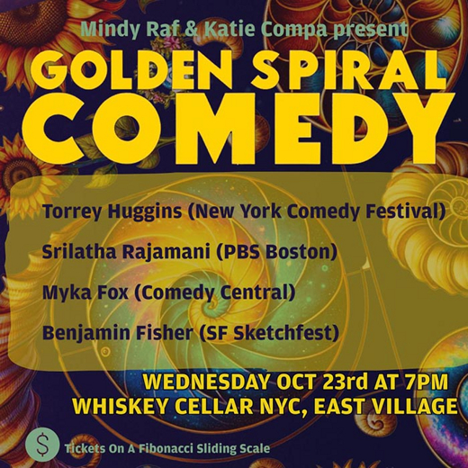 Golden Spiral Comedy 10/23 show poster