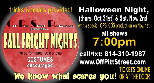 Fall Fright Nights show poster