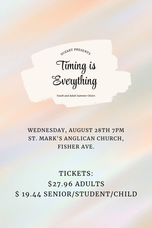 Suzart Choir: Timing is Everything show poster