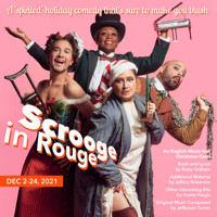 Scrooge in Rouge, an English Music Hall Christmas Carol show poster