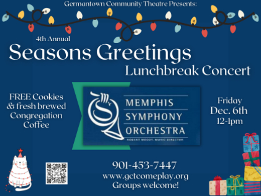 SEASONS GREETINGS Lunchbreak Concert with Memphis Symphony Orchestra in Memphis