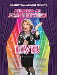 Joe Posa as Joan Rivers LIVE! show poster