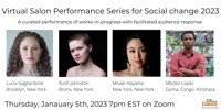 January Virtual Salon Series for Social Change 2023 show poster