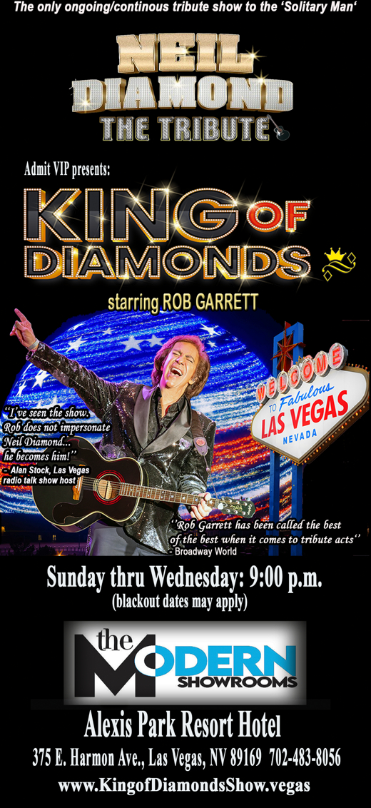 KING OF DIAMONDS (Neil Diamond Tribute) starring Rob Garrett & the Pretty Amazing Band