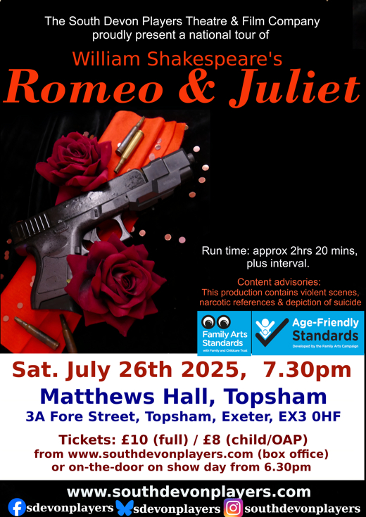 William Shakespeare's Romeo & Juliet (Topsham, Exeter) show poster