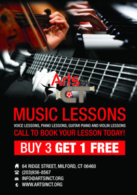 Music lessons show poster