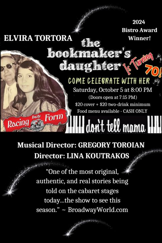 Elvira Tortora: The Bookmaker's Daughter show poster