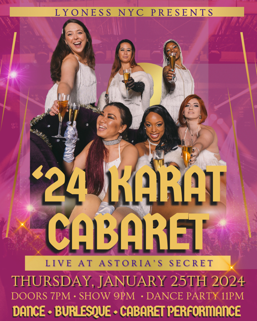 '24 Karat Cabaret show poster