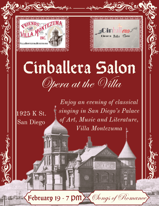 Cinballera Salon: Opera at the Villa - Songs of Romance show poster