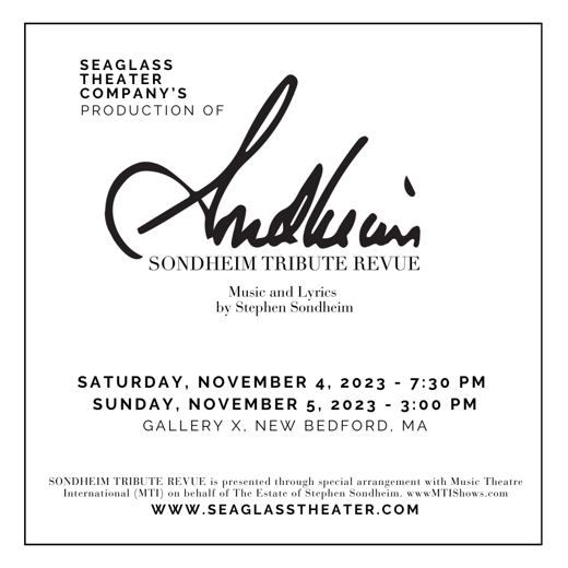 Sondheim Tribute Revue show poster