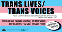 Trans Lives/Trans Voices show poster